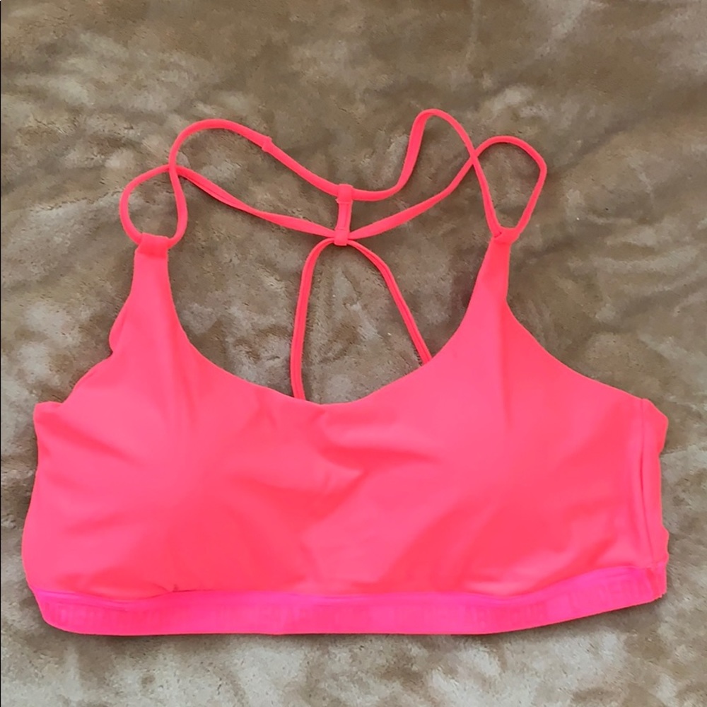 Underarmour neon pink sport bra